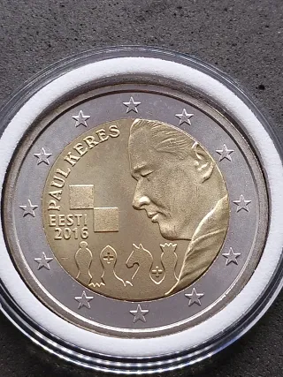 2€ Commemorativo Estonia 2016 Paul Keres