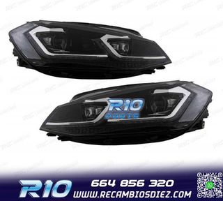 FAROS FULL LED DINAMICOS VOLKSWAGEN VW GOLF 7.5 17-19 LOOK R