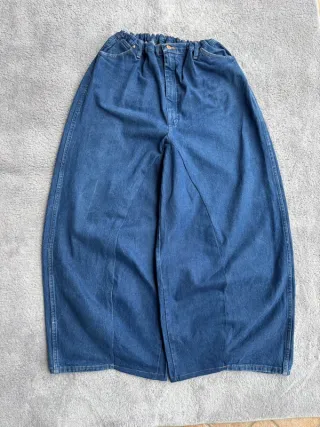 antalone Baggy JNCO Style Wide Leg Y2K Ricamato
