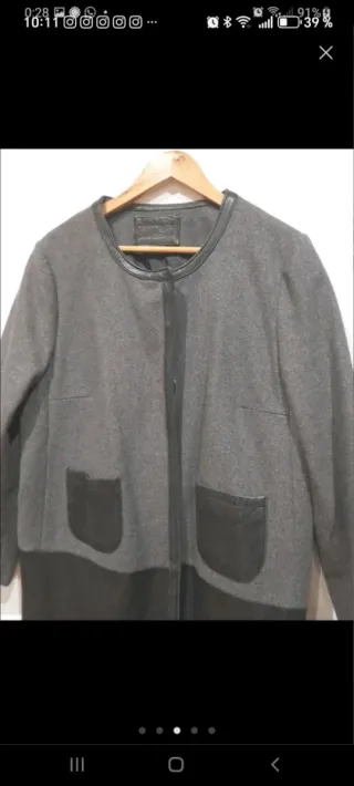 Abrigo Cortefield gris y negro