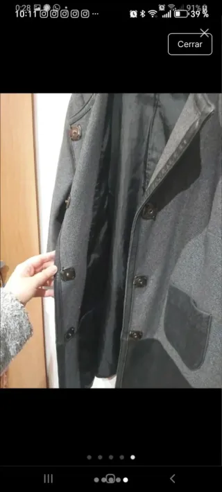 Abrigo Cortefield gris y negro