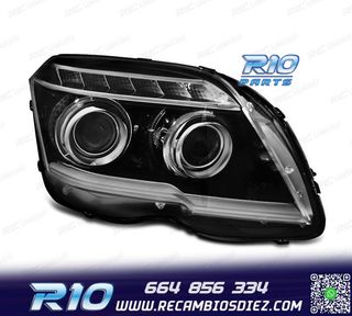 FAROS PARA MERCEDES GLK X204 LUZ DIURNA FONDO NEGRO