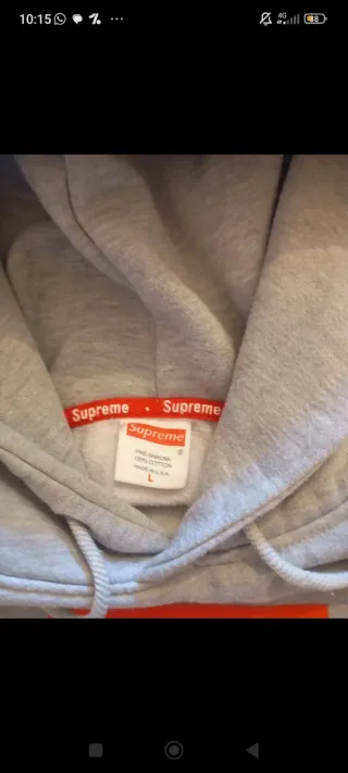 Sudadera Supreme x Champion Gris Talla L niño