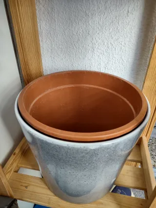 Macetero Gris Ikea Grande 24cm