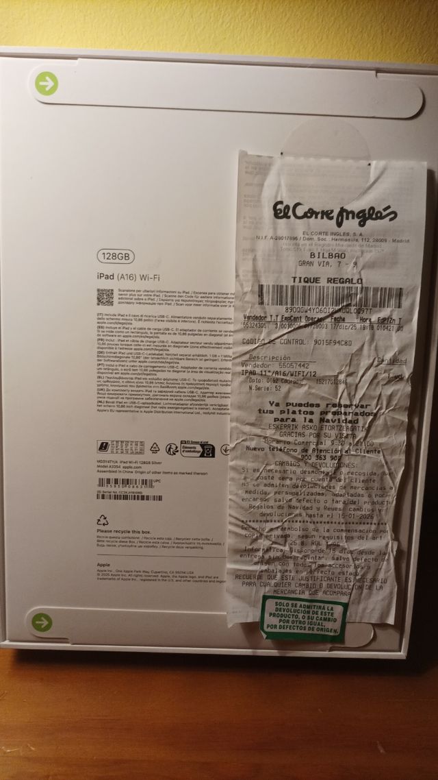 iPad A16 128 GB del 2025 sin abrir