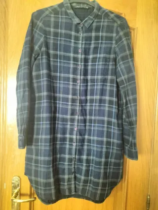 Vestido camisero / Sobrecamisa cuadros Zara TallaM