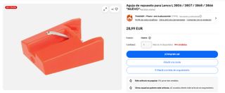 AGUJA PARA TOCADISCOS LENCO L3866USB