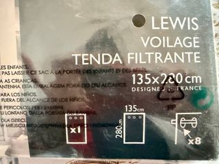 Tenda velata con anelli