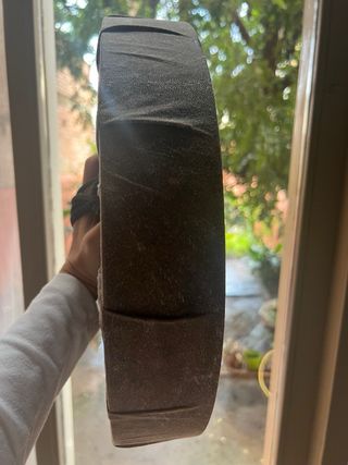 Tambor chamánico artesanal piel de cordero redondo