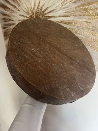 Tambor chamánico artesanal piel de cordero redondo