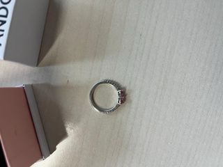 Anillo Pandora Corazón Rosa y Plata