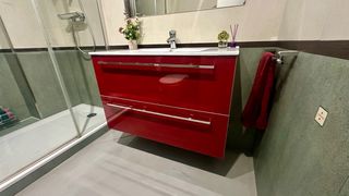 Mueble baño +lavabo integrado ancho 1 metro