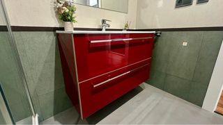 Mueble baño +lavabo integrado ancho 1 metro