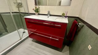 Mueble baño +lavabo integrado ancho 1 metro