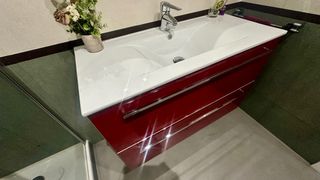 Mueble baño +lavabo integrado ancho 1 metro