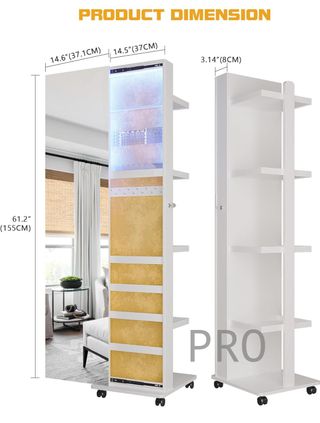 Armario para joyas giratorio 360°