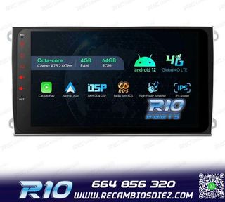 RADIO GPS ANDROID 12 PARA PORSCHE CAYENNE 03-10 9" USB GPS T