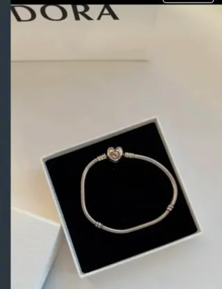 Pulsera Pandora Corazón Plata 17cm