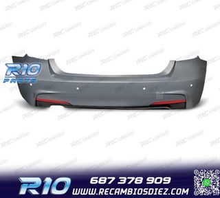 PARAGOLPES TRASERO BMW F30 LOOK M PDC DOBLE SALIDA DE ESCAPE