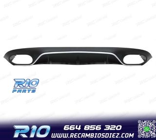 DIFUSOR MERCEDES CLASE E C238 17-19 LOOK AMG E53 PLATA + COL