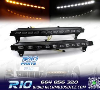 KIT LUZ DIURNA LED DRL + INTERMITENTE AUDI Q7 2006 2007 08-0
