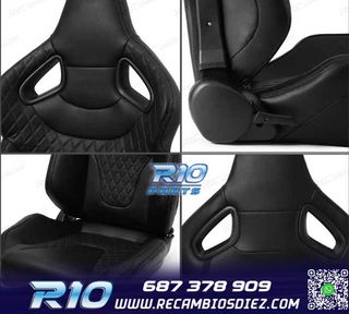 ASIENTO BAQUET UNIVERSAL CUERO NEGRO ESTILO SPORTSTER
