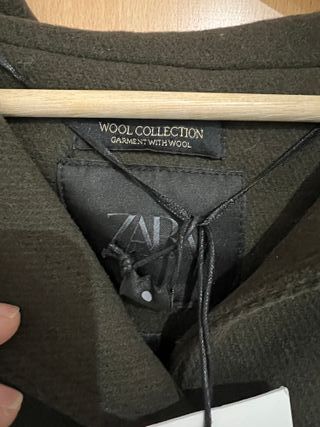 Chaqueta Zara Lana Bomber Talla L Verde Oliva