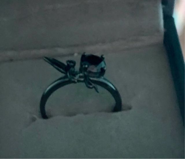 Anillo Plata Hada Espinela Negra