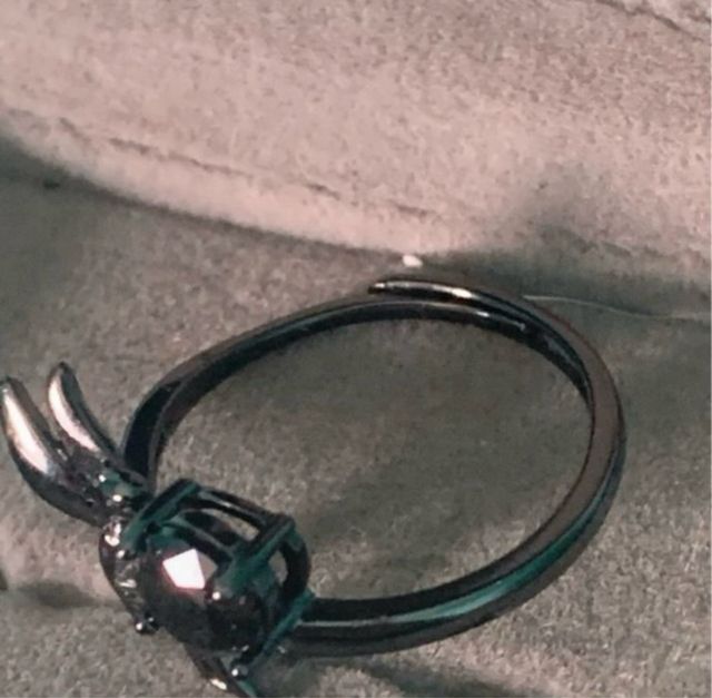 Anillo Plata Hada Espinela Negra