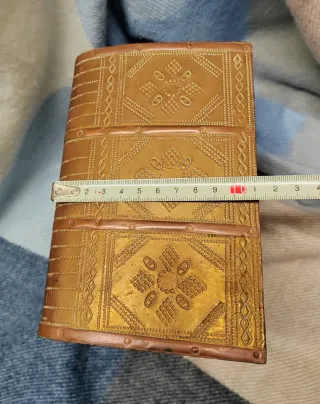 Cofre joyero vintage metal espejo y terciopelo