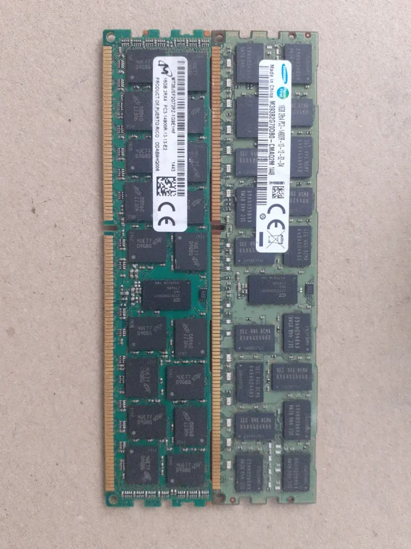 2× 16GB DDR3 1600/1866MHz Samsung Micron