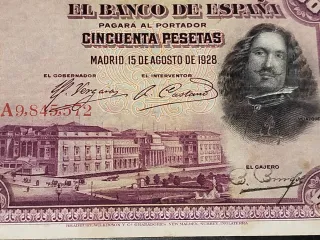 Billete 50 Pesetas Banco de España 1928