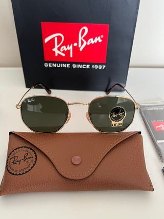 Occhiali da sole Ray-Ban Hexagonal oro/verdi