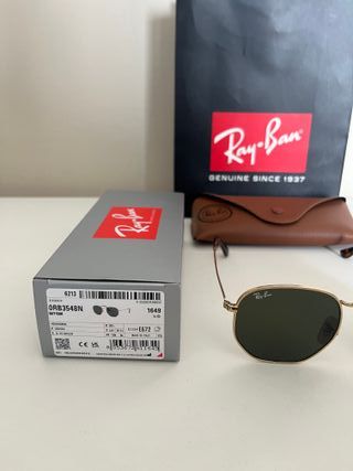 Occhiali da sole Ray-Ban Hexagonal oro/verdi