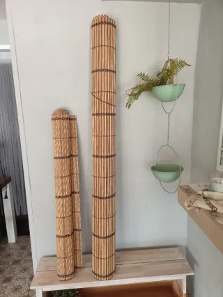 Persiana de bambú enrollable