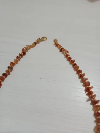 Collana pietre arancioni e oro