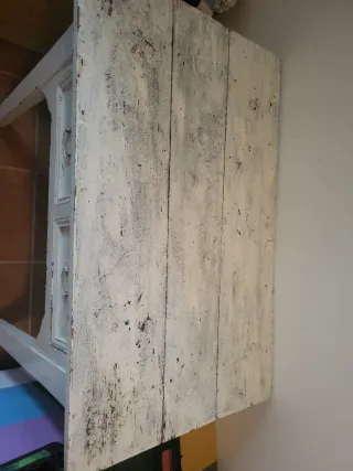 Mesa antigua cocina madera