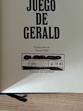 El Juego de Gerald, Stephen King