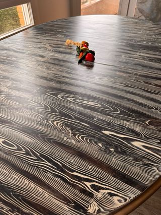 Antigua Mesa Nogal S xix TOTALMENTE RESTAURADA .