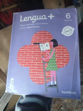 Libro escolar de lengua de 6 de primaria