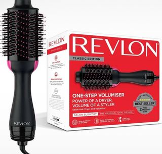 Cepillo Secador Revlon Negro y Rosa
