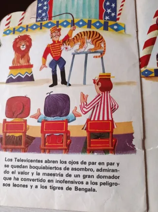 Tebeo antiguo Los Televicentes en el Circo.1976