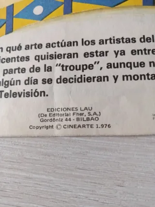 Tebeo antiguo Los Televicentes en el Circo.1976