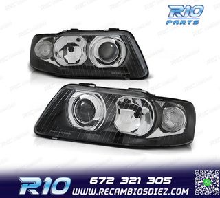 FAROS AUDI A3 8L 00-03 LUPA FONDO NEGRO