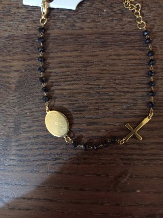 Bracciale rosario CY acciaio inox nero