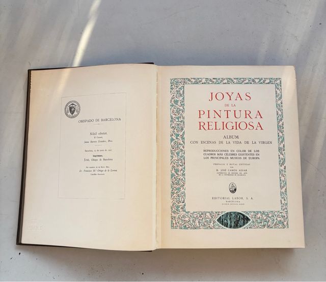 Libro 1927 con 60 laminas Joyas Pintura Religiosa