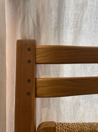 Silla plegable madera fresno y yute