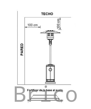 Estufa Exterior Butano Negra MT01554