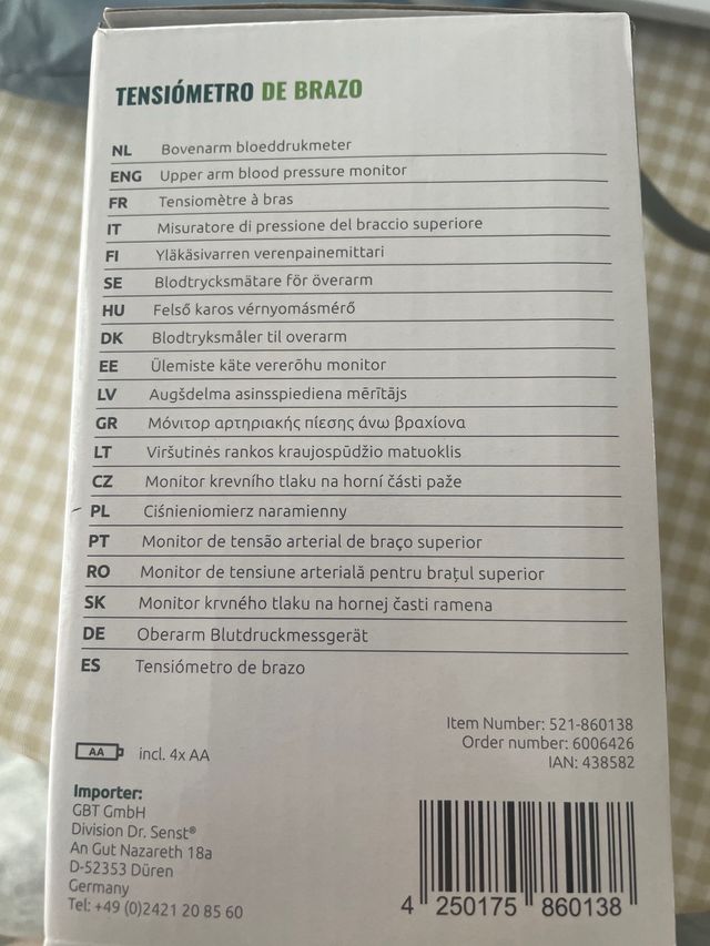 Tensiometro Brazo Dr. Senst