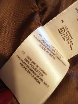 Chaqueta de piel Reiss marrón